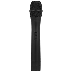 1Pc Simulated Microphone Plastic Simulated Mic Fake Mic Plaything (Black)
