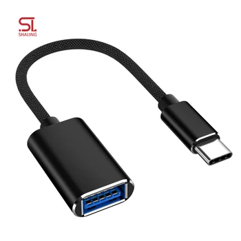 

Adapter Kabel Typ C USB 3.0 OTG Kabel USB-C Männlichen zu USB3.0 Weibliche Metall Konverter Typ-C Daten Sync OTG für Xiao mi Sam