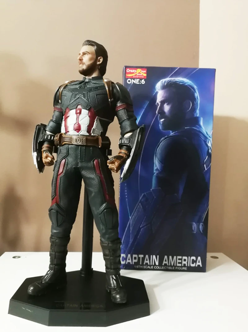 30 см Сумасшедшие игрушки фигурка американского капитана Модель Marvel Мстители игрушечная Статуэтка кукла подарок