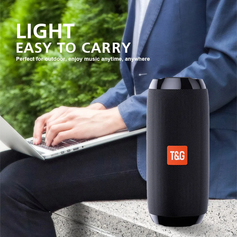 Mini outdoor portable speaker bluetooth wireless column with FM Radio MIC AUX TF hifi usb speakers computer PC kalonka TG117