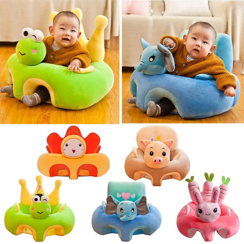 

Baby Sofa Seat Cover Anti-fall Infant Plush Chair Learning to Sit Feeding Chair Infant Toddler Nest Puff No Cotton Filling