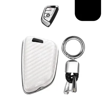 

Key Cover Shell Case Holder Key Case Carbon fiber+Galvanized Alloy For BMW X1 X5 F15 X6 F16 1 2 5 7 Series 2016 2017 2018