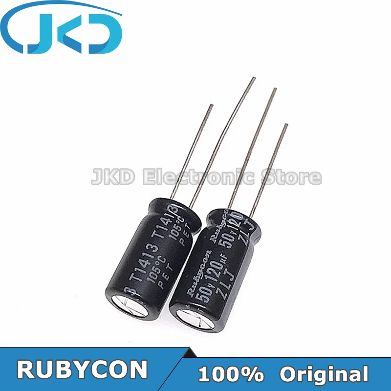 20 шт. алюминиевый электролитический конденсатор RUBYCON 120 мкФ 50V 8*16mm 120UF50V 50V120UF 8x1 6mm