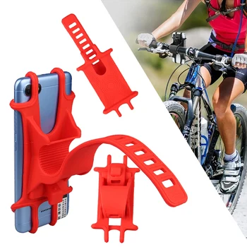 

Mountain bike riding Silicone Holder Buckle shockproof mobile Phone Holder Adjustable Pull Button GPS Handlebar Bracket Stand