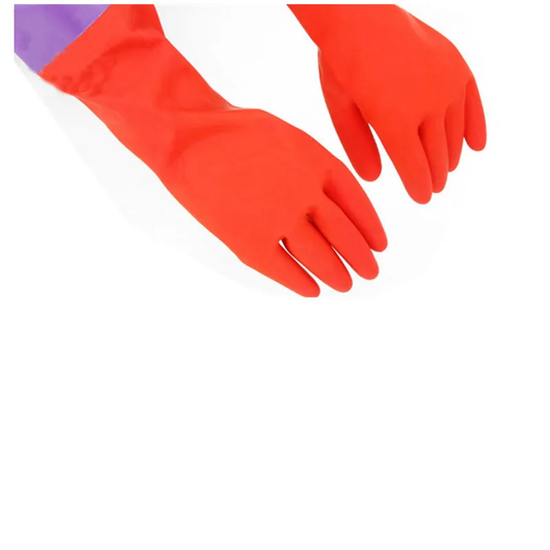 Kitchen Rubber Cleaning Gloves with Warm Lining Household Thickening PU Waterproof Dishwashing Latex Glove Large Apr10 (6)
