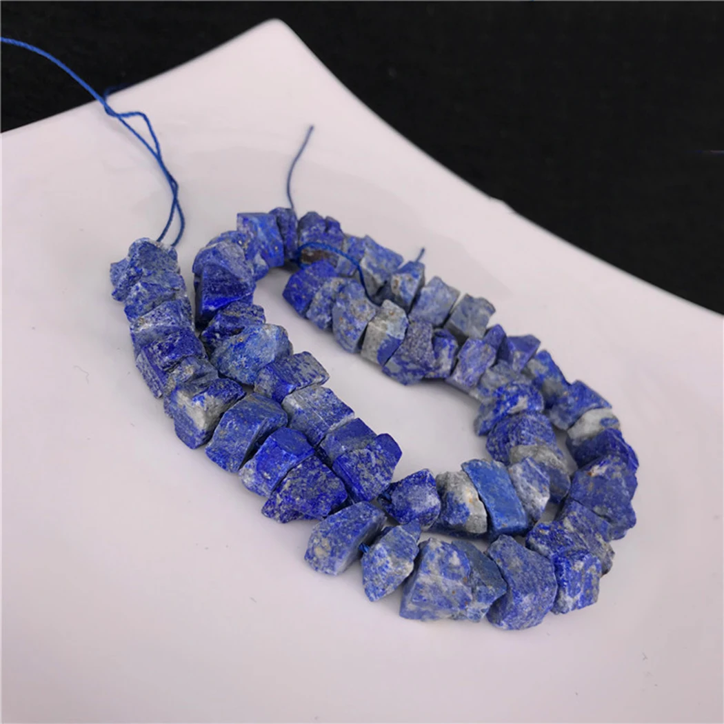 43-46pcs Lapis Lazuli Aquamarine Prehnite Tourmaline Amethyst Citrine Labradorite raw Gemstone beads 13-15mm for Jewelry Making