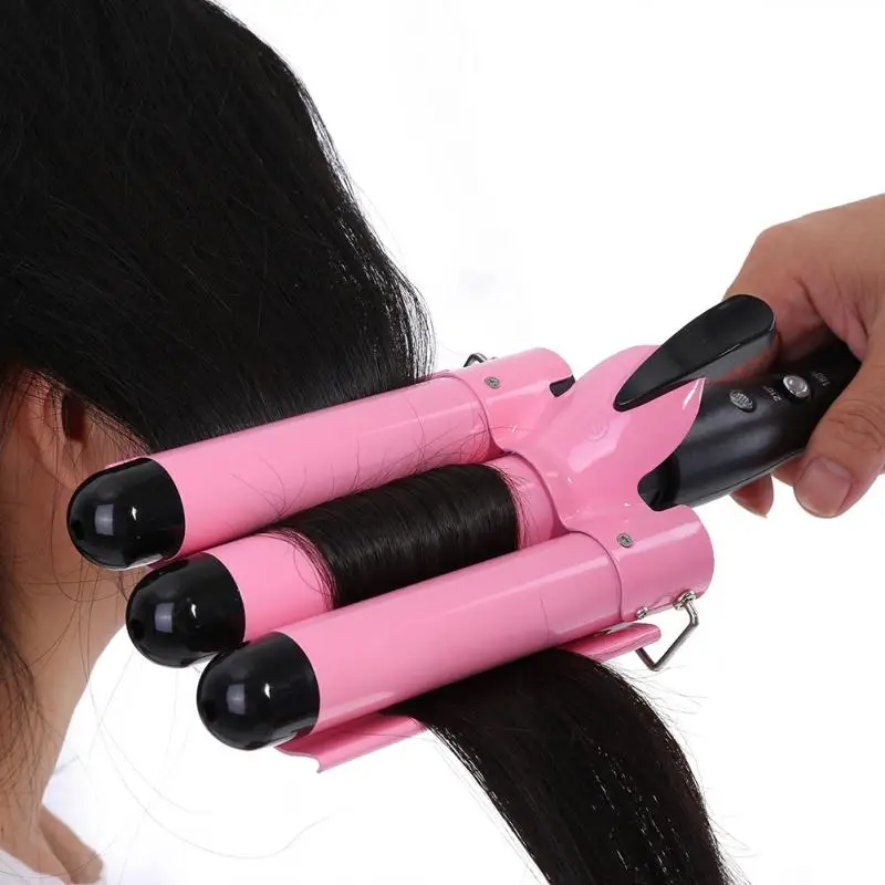 Hair Curling Iron Ceramic Triple Professional Triple Pipe Hair Curler Egg Roll Hair Styling Tools Hair Styler Wand Curler Irons