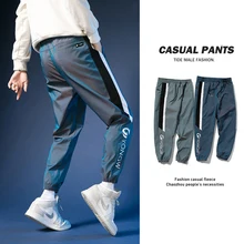 

2021 Man Pants New Streetwear Men's Polyester Trousers Men's Pantalones Pantalon Homme Casual Pants Pants Stripe L1613