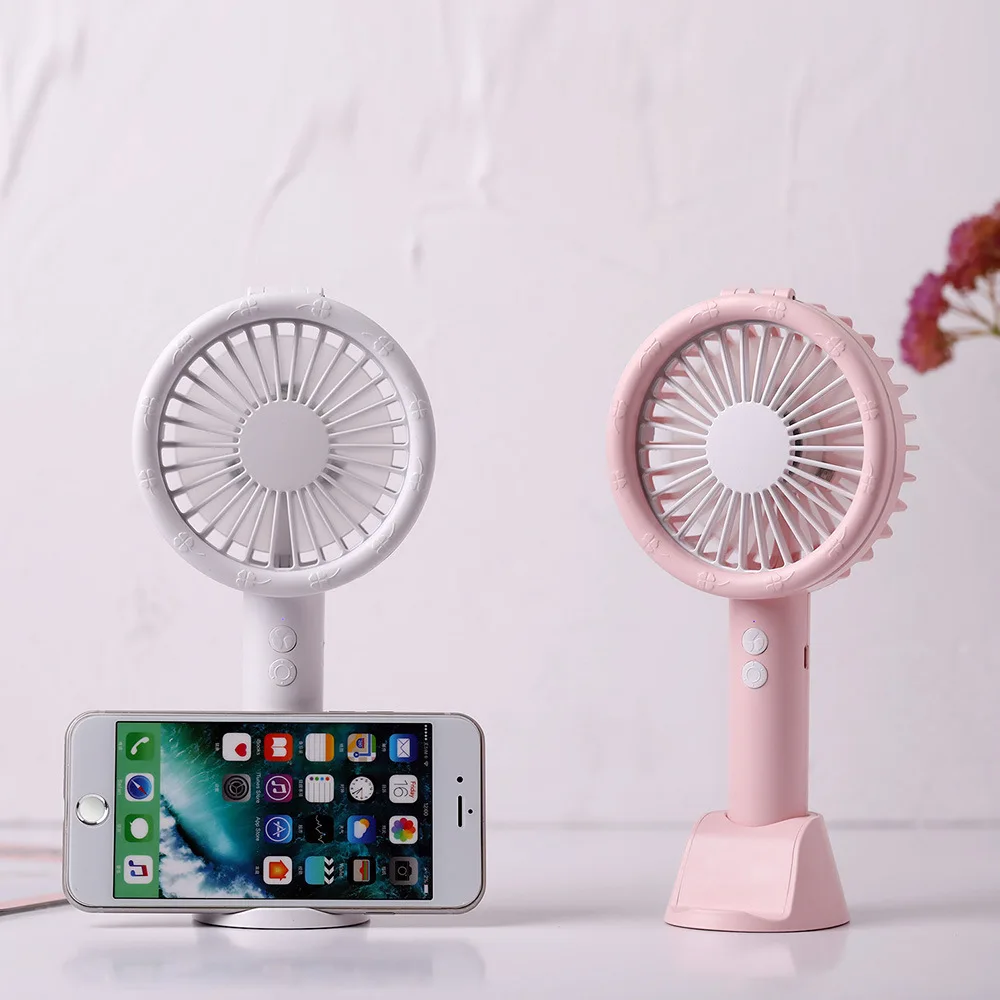 

Creative Lamp USB Fan Hand-Held Fill Light Small Fan Mobile Phone Bracket Desktop Rechargeable Fan Gift Fan