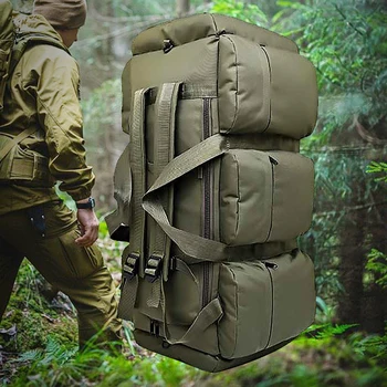 Large Capacity Men's Travel Bags Canvas Military Tactical Backpack Waterproof Hiking Climbing Camping Rucksack Bags 2
