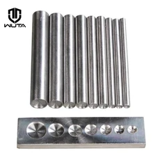 WUTA çift kap perçin kurulum Setter Tool Kit deri ve çelik örs kalıp perçin kurulum kalıp aracı-9 boyutları mevcut