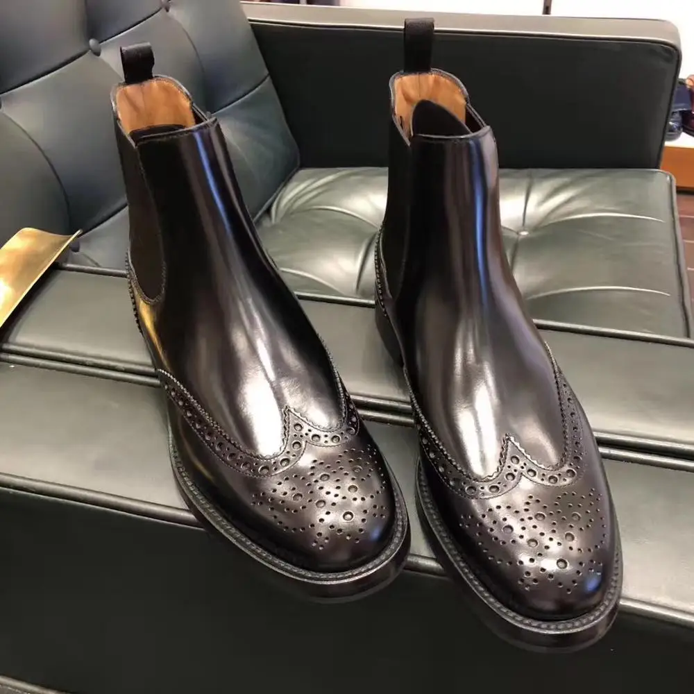 Vestito Da Discoteca Per Feste Di Moda Da Donna Di Design Britannico Stivali In Pelle Naturale Intaglio Scarpe Bullock Oxford Brogue Chelsea Botas