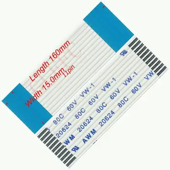 

11pin 1.25pitch 160mm-4000mm A-type Flexible Flat Cable FFC awm 20624 ROHS for TTL LCD DVD Computer