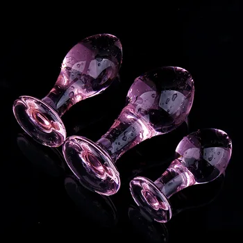 Pink Crystal Glass Anal Plug for Women Butt Plugs Penis Nightlife Anus Dildo Adult Masturbation Adult Gay Sex Toys Lover Gifts 3