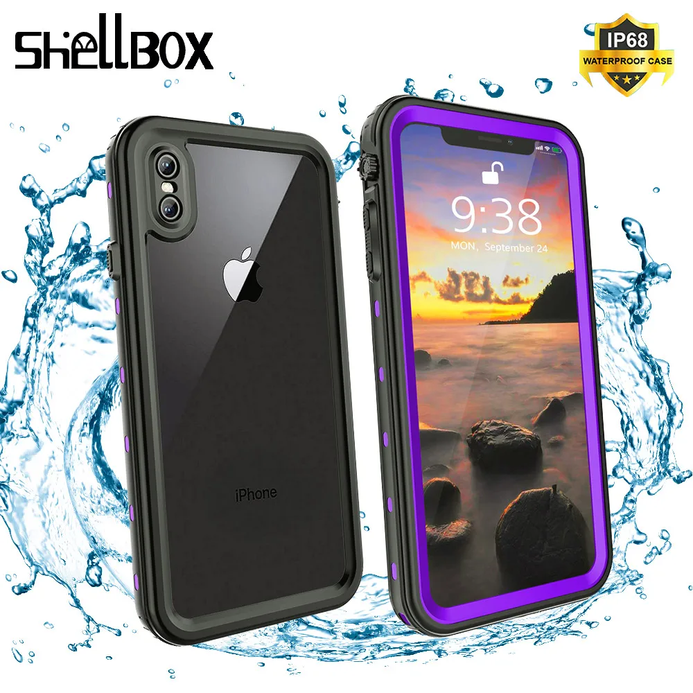 SHELLBOX IP68 Waterproof Phone Case For iPhone XR XS Max Full Protection Cover Smart Underwater |