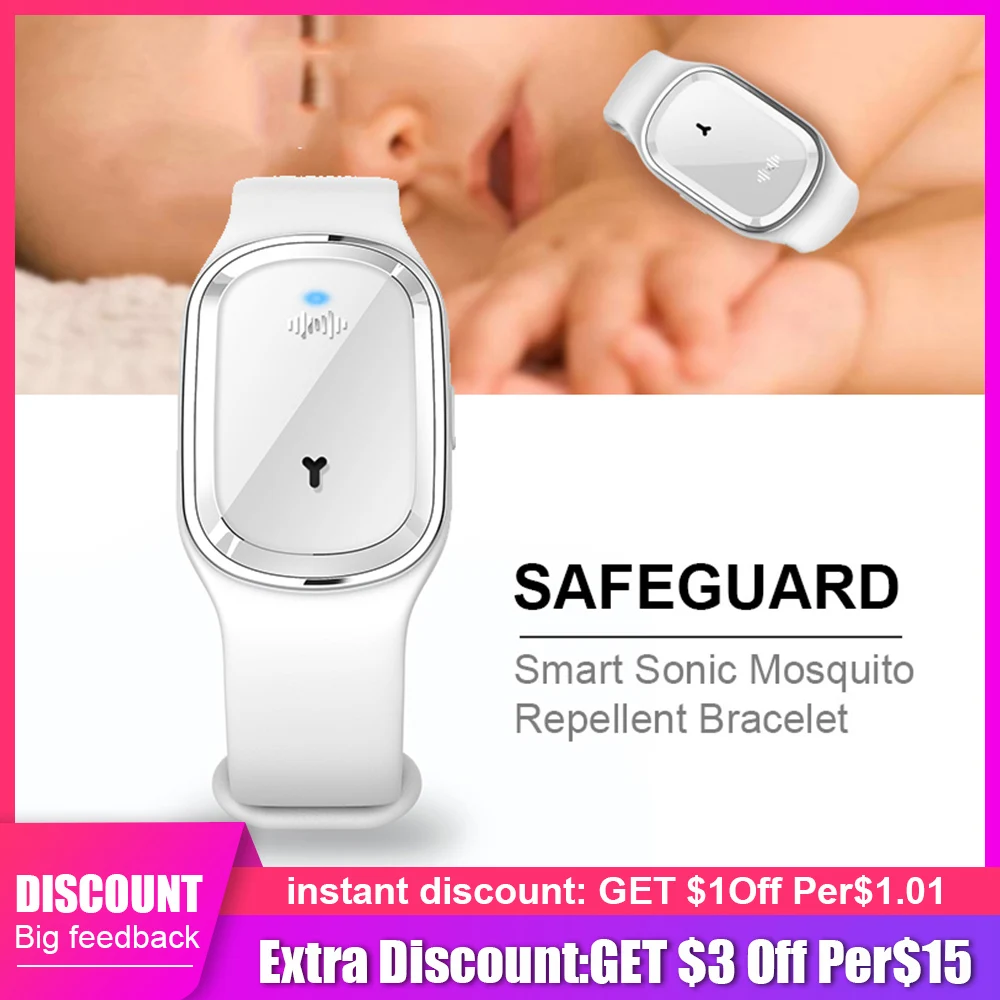 

Kids Ultrasonic Mosquito Repellent Bracelet Waterproof Pest Insect Bugs Anti Mosquito Insect Bracelet Ultrasound Outdoor school