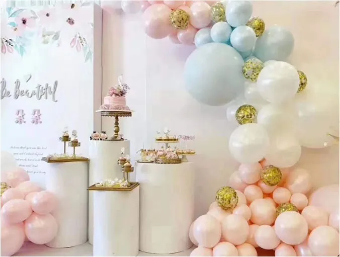 

Hotsale White Flower Stand Metal Cake Table Dessert Food Holders for Wedding Decoration