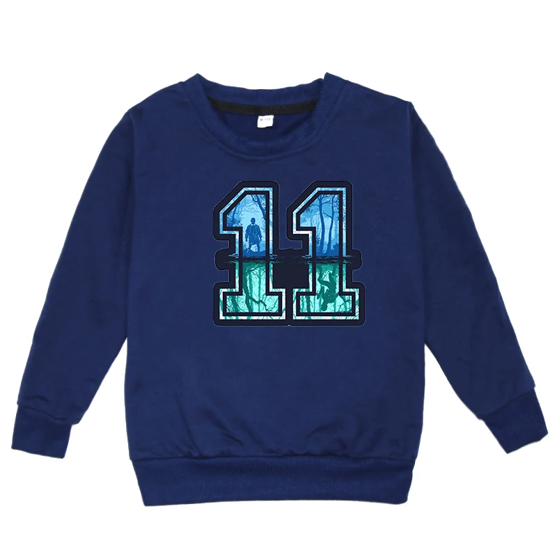 kids hoodies 12 Толстовки с принтом «странные вещи» для маленьких мальчиков и девочек, весенне-осенние детские толстовки с капюшоном, топы с длинными рукавами, Детская футболка, одежда - Цвет: kids hoodies 12