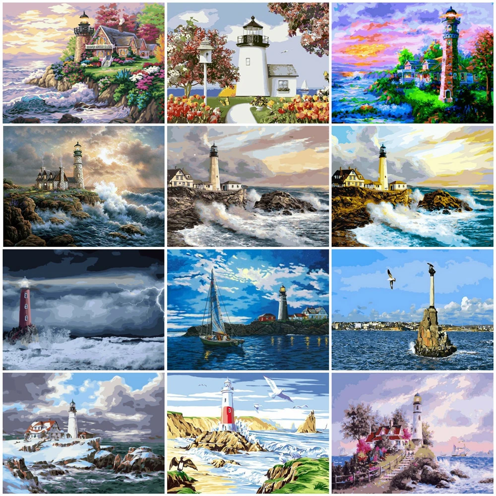 Lighthouse Paintings: A Personal Journey Through This Peaceful DIY Art ...