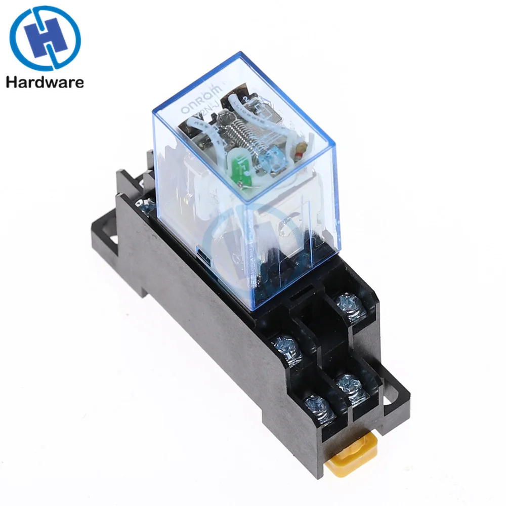 Электромагнитное реле LY2NJ AC220V DC24V катушка 2NO 2NC 8Pin w разъем PTF08A|electromagnetic relay|relay