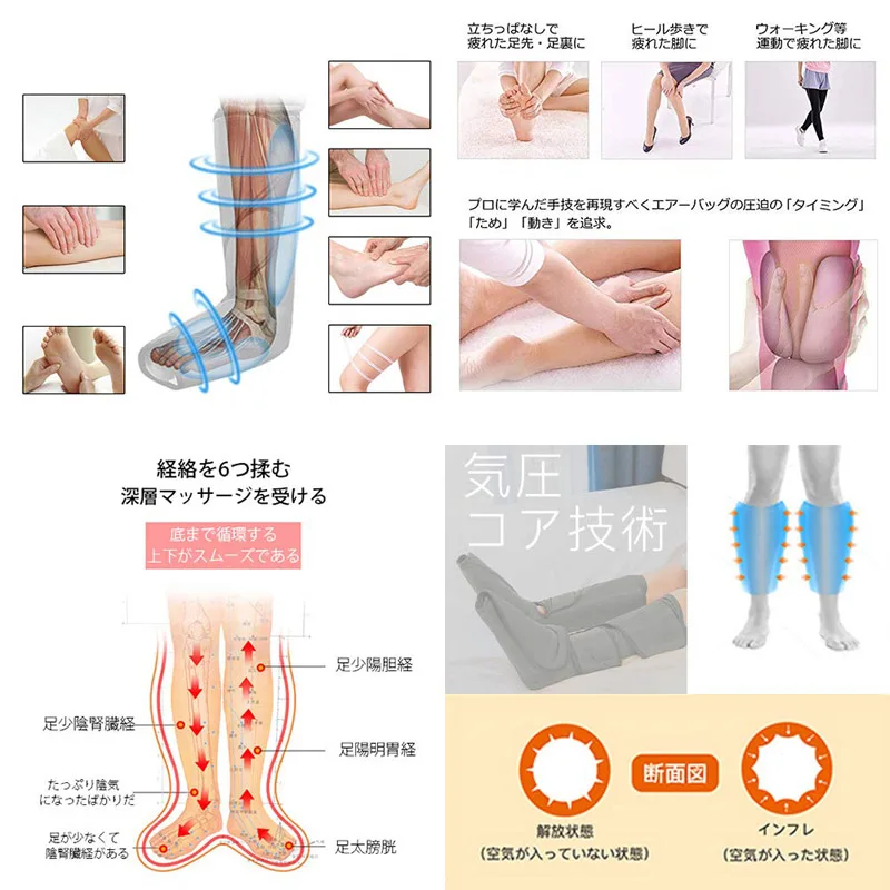 РЕГУЛИРУЙТЕ СИЛУ ВОЗДУШНОЙ КОМПРЕССИИ, предотвращает варикозное расширение вен, снимает напряжение в областях стоп и икр, снимает стресс и расслабляет