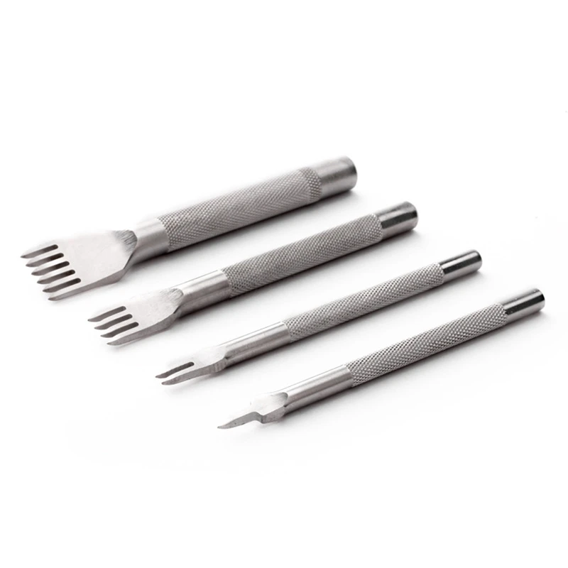 NEW-4Mm 1/2/4/6 зубец Diy Алмазная приспособление для проделывания дырок при шитье комплект кожа наборы для ремесла, кожа, перфоратор, более острый и прочный