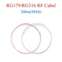 300M RG179/RG316 RF Coaxial Cable 2.5mm 50-75Ohm High-Temperature High-Frequency Low Loss Silver-Plated Wire 984FT