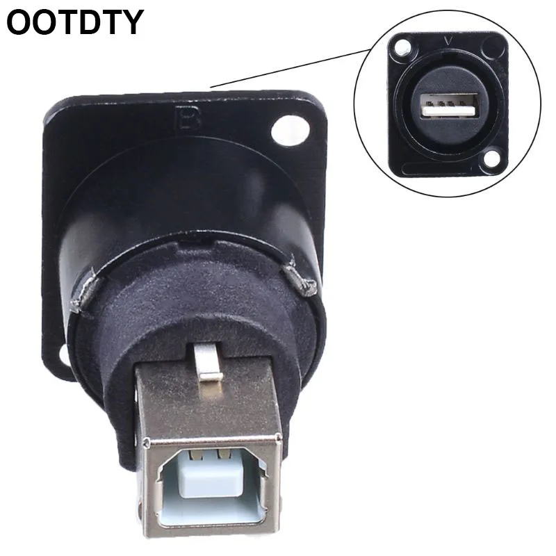 Металлический USB B Тип гнездо для USB A Тип гнездо адаптер для монтажа на панель