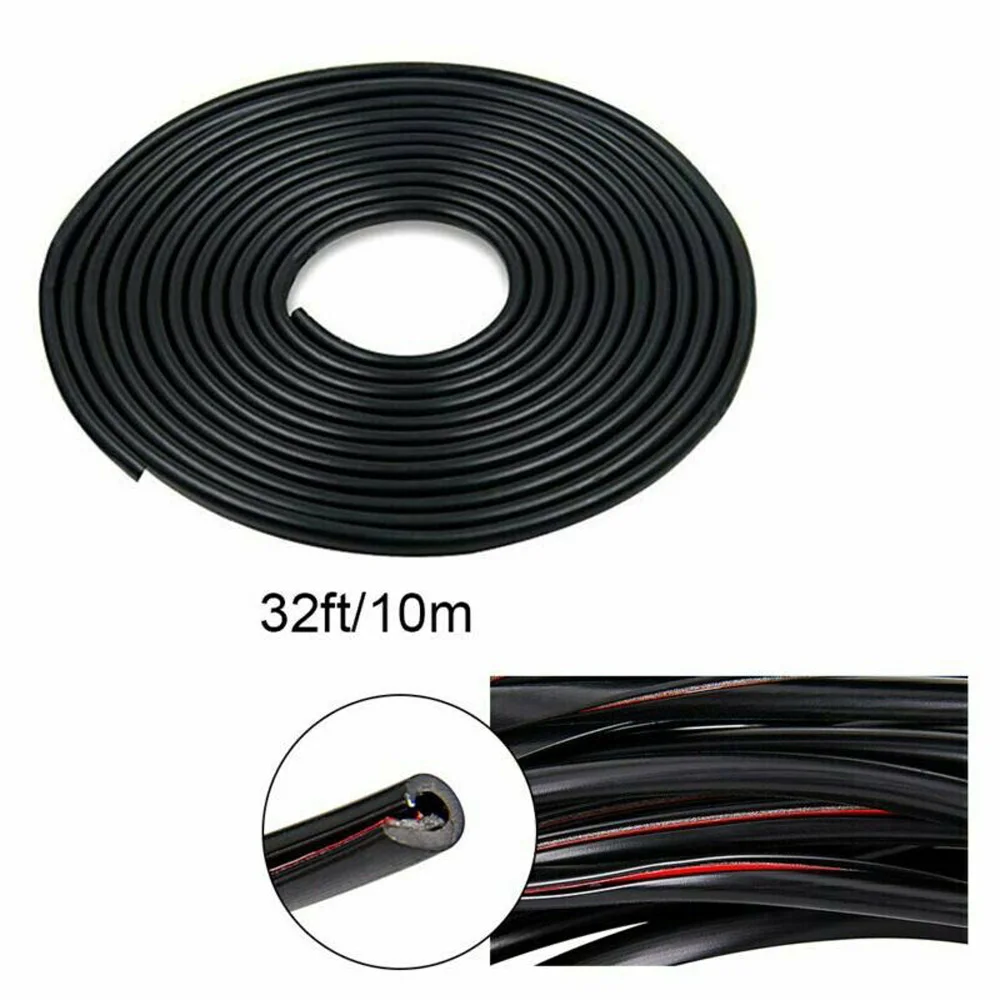Black 32Ft U Shape Rubber Seal Car Door Edge Guard Molding Trim Protectors Strip