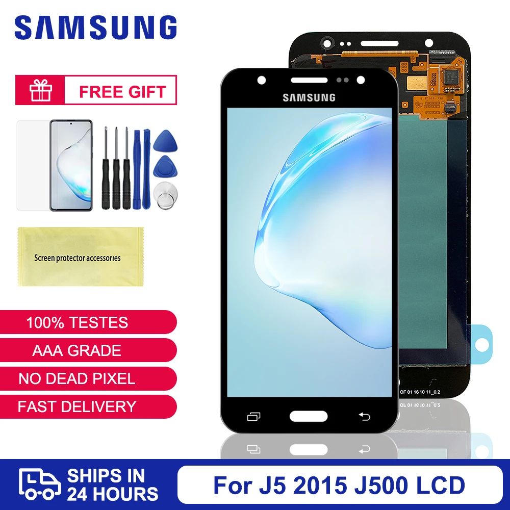 ЖК дисплей Super AMOLED для Samsung Galaxy J5 2015 J500 J500F J500G J500M J500H J500FN с сенсорным экраном и