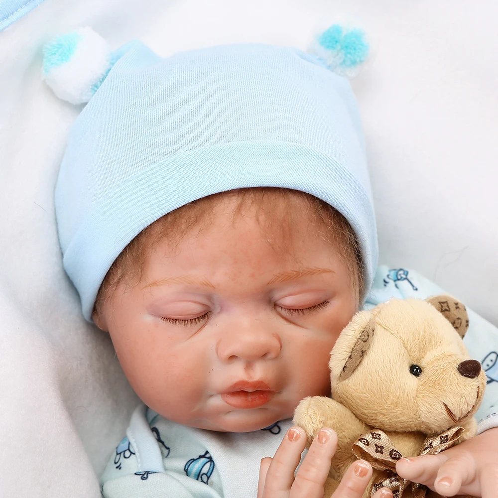 

Original NPK brand boy bebe reborn doll 50cm full silicone body reborn baby dolls menino bonecas children gift toy dolls