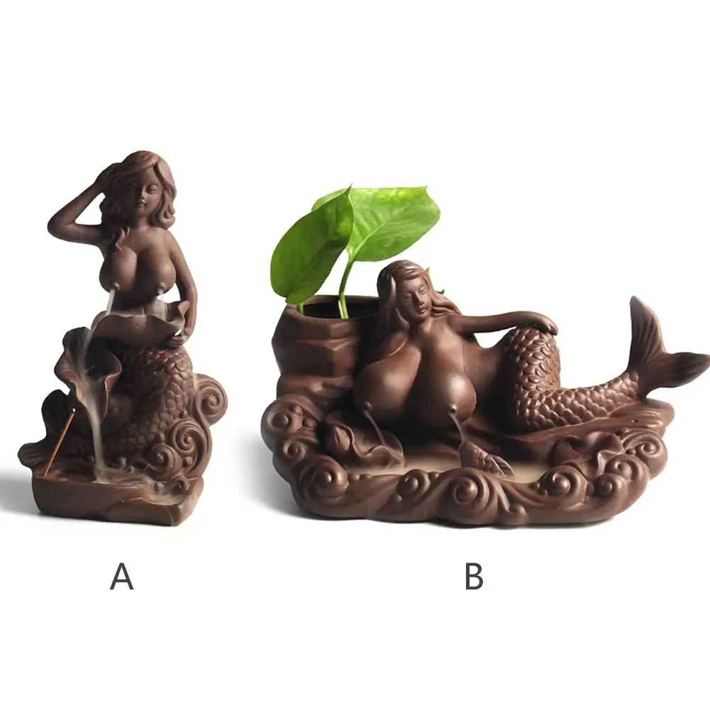 

Backflow Incense Burner Handmade Ceramic Virgin Incense Burner Woman Shape Incense Burner Artwork For Home Decoration
