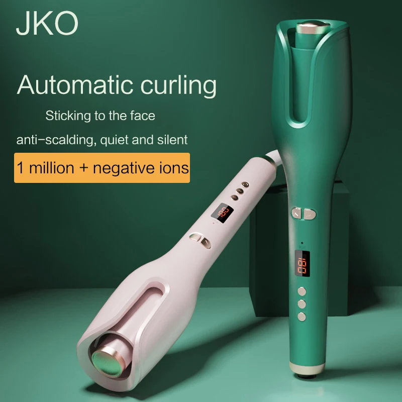Portable Curling Iron Sutomatic Curling Iron Negative Ion Electric Ceramic Heating LCD Screen Rotating Wave Curling Tongs Curls Curling Irons