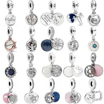 

Night Sky & Star Forever Sisters Queen Regal Crown Airplane Pendant Bead 925 Sterling Silver Charm Fit Bracelet Diy Jewelry