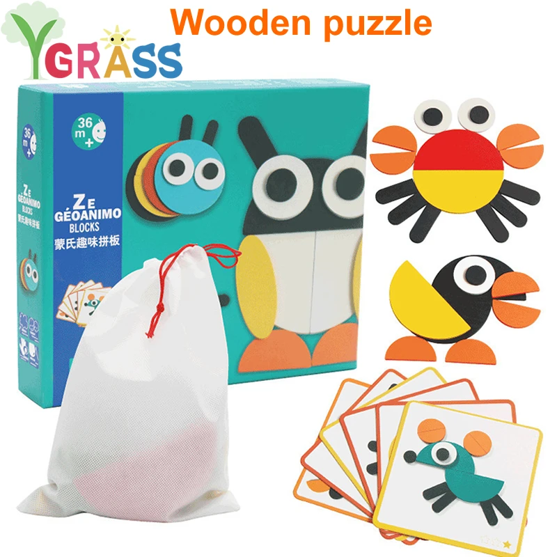 Пазлы Монтессори с 20 идеально подходящими картами для малышей маленьких девочек