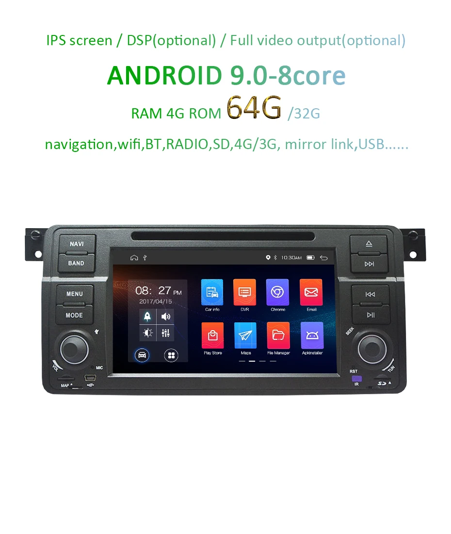 Perfect Android 9.0 DSP 4G RAM 64G DVD GPS for BMW E46 M3 Rover 75 MG ZT Octa Core/QUAD Core Radio Player Navigation Stereo IPS SCREEN 1 Perfect Android 9.0 DSP 4G RAM 64G DVD GPS for BMW E46 M3 Rover 75 MG ZT Octa Core/QUAD Core Radio Player Navigation Stereo IPS SCREEN 1