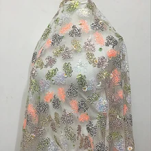 GLace 1Y/Лот Красочные Блестки сетки Швейные Блестки ткань для платья украшение домашних штор DIY Материал TX1529