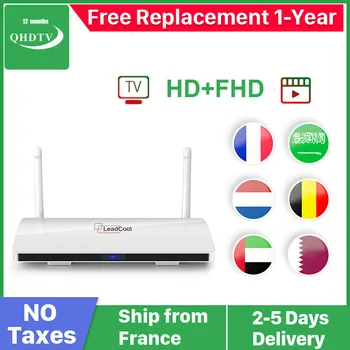 

QHDTV Leadcool iptv abonnement H.265 Android TV Box Full HD 4K French warehouse delivery Leadcool Lxtream iptv code Set Top Box