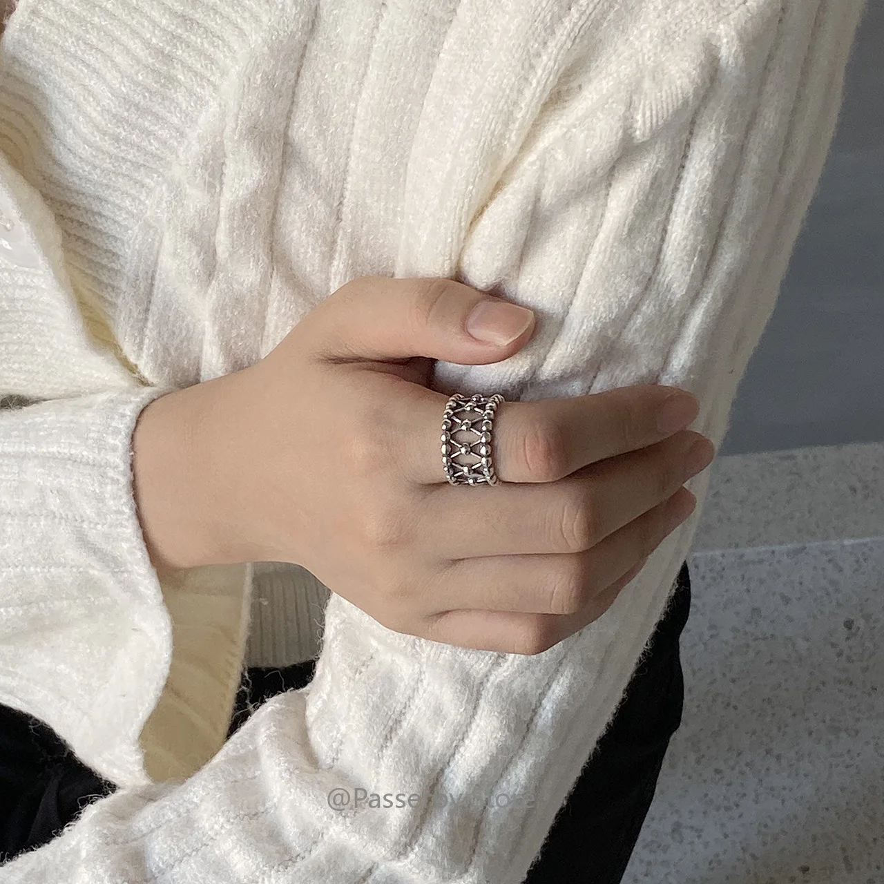 Новое 925 пробы Серебряное великолепное кольцо в форме паутинки в форме короны винтажное модное кольцо с изменяемым размером кольца модное ювелирное изделие 1 шт