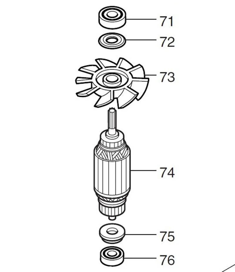 AC220-240V MAKITA 514958-2 ротор якорь электродвигателя для HM1500 ротора