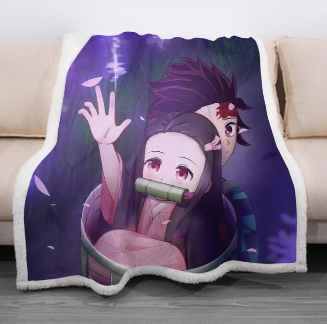 Funny Anime Demon Slayer T Shirt Fleece Blanket by Anime Art - Pixels