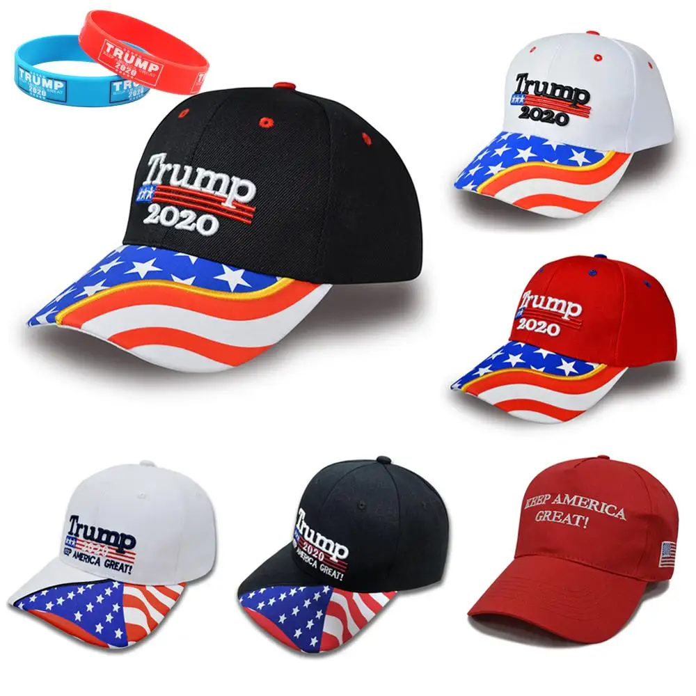 

Party gift Make America Great Again Embroidery USA Flag 2020 Donald Trump Hat Re-Election Cotton Baseball cap Outdoor Camouflage