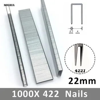 

13/16/19/22mm Steel Nails 1000PCS U-shaped Code Nails For Staple Gun Stapler Furniture Wood Processing DIY Woodworking Tools