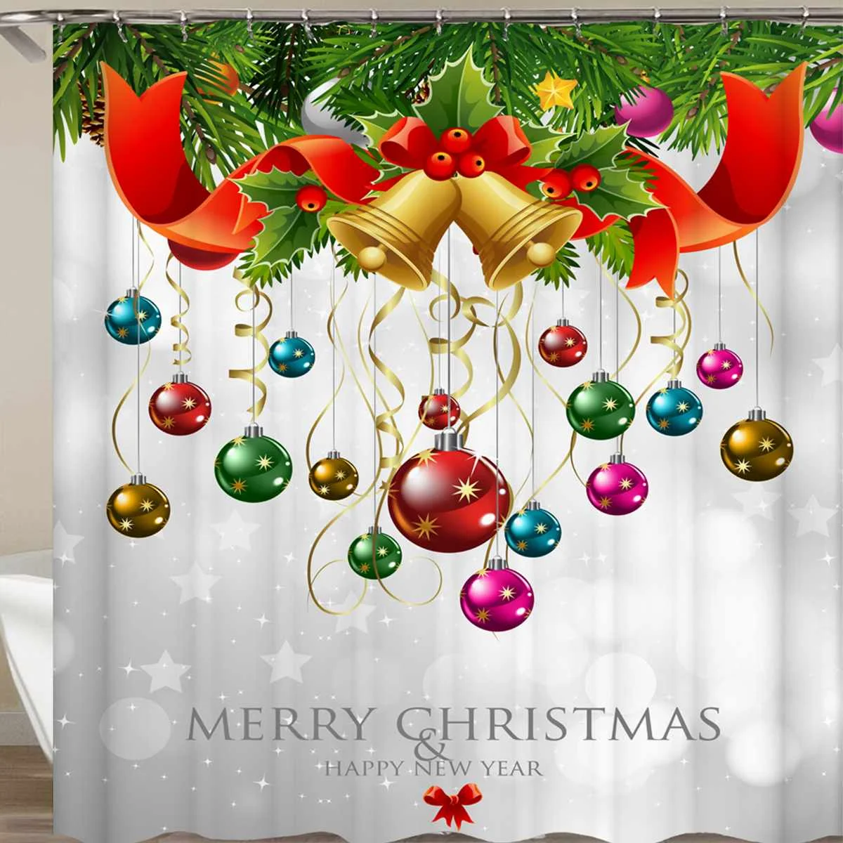 Merry Christmas Водонепроницаемая занавеска для душа Рождественский Санта-Клаус занавеска для ванной комнаты Противоскользящий коврик для ванной комплект туалетный коврик ковер - Цвет: Сливовый