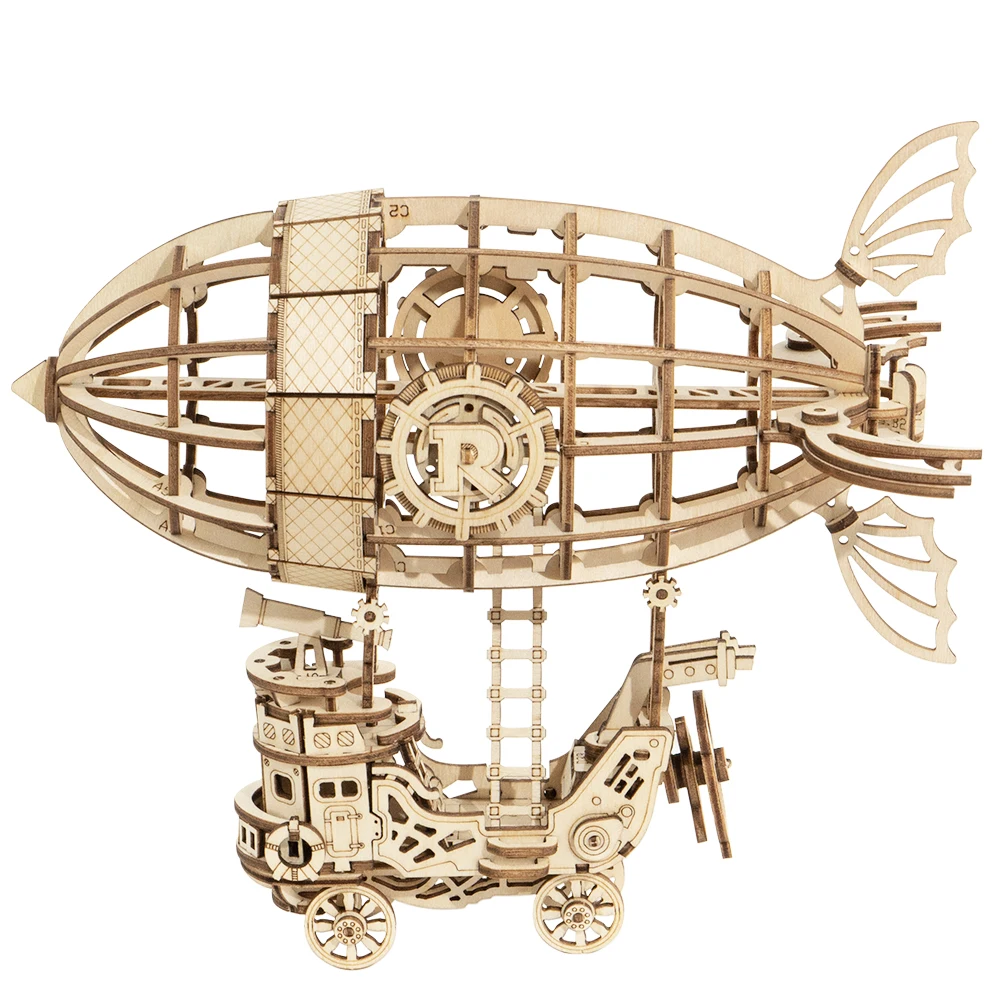 Robotime diy Airship 3d деревянная головоломка для мозга Строительный набор