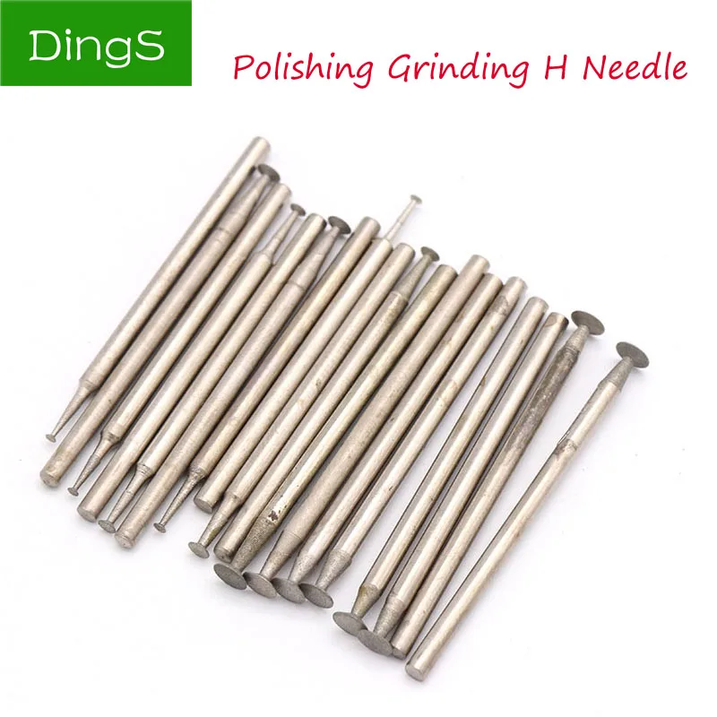 

10pcs/set Diamond Grinding Head 2.35mm Shank Grinding H Needle Bits Burrs for Metal Stone Jade Engraving Carving Dremel Tools