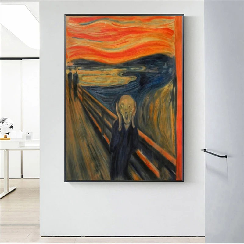 Edvard Munch The Scream известная картина на холсте репродукция абстрактные классические