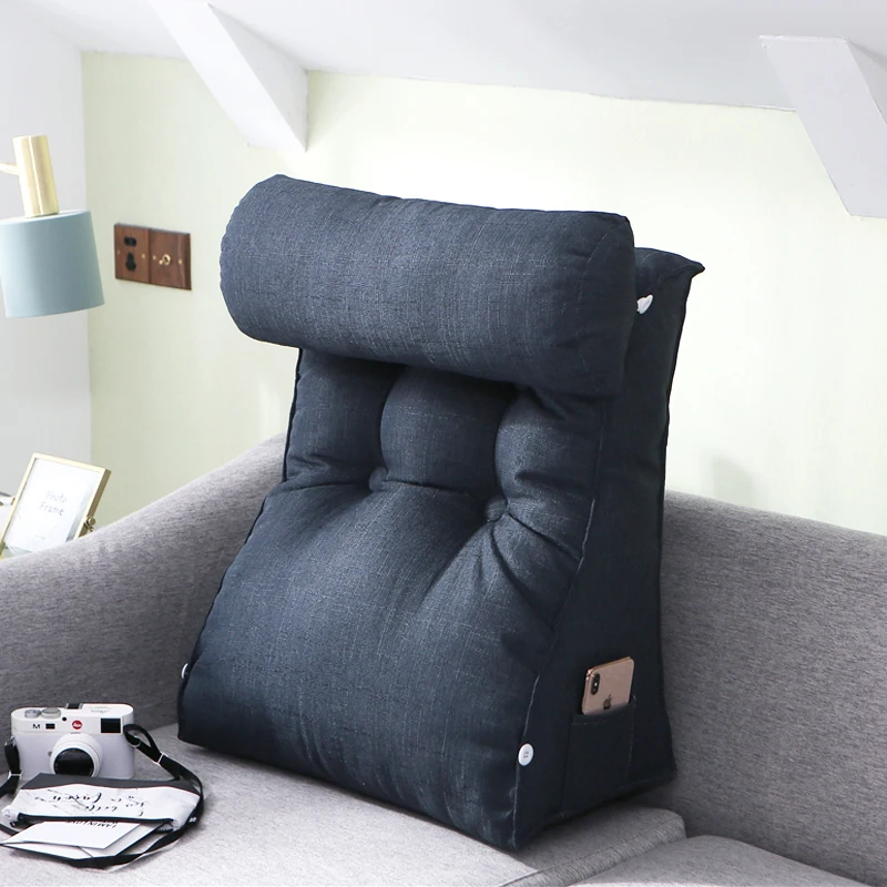 Nordic Solid Color Cushions Home Decor Bed Pillow Triangle Sofa Cushion Office Meditation Chair Backrest Cojines Gift FK026 | Дом и сад