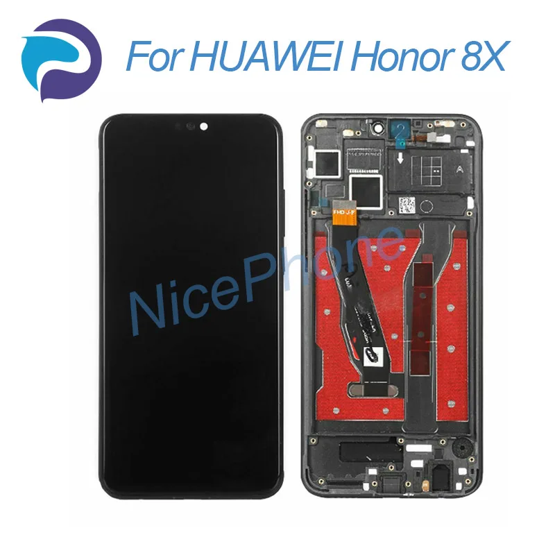 

For HUAWEI Honor 8X LCD Display Touch Glass Panel Sensor Replacement For Huawei Honor 8X MAX Display Frame Screen JSN L22