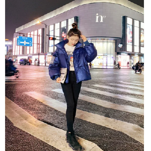 

Photo Shoot Winter New Style Online Celebrity down Jacket Women's Short Cotton Coat inflooring dong Door Coat Korean-style Stude